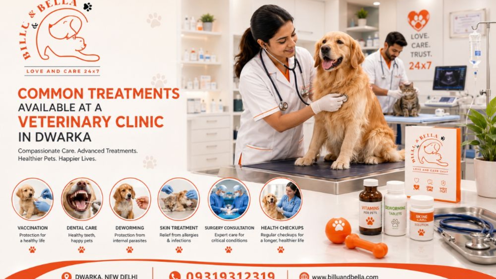 Common Treatments Available at a Veterinary Clinic in Dwarka