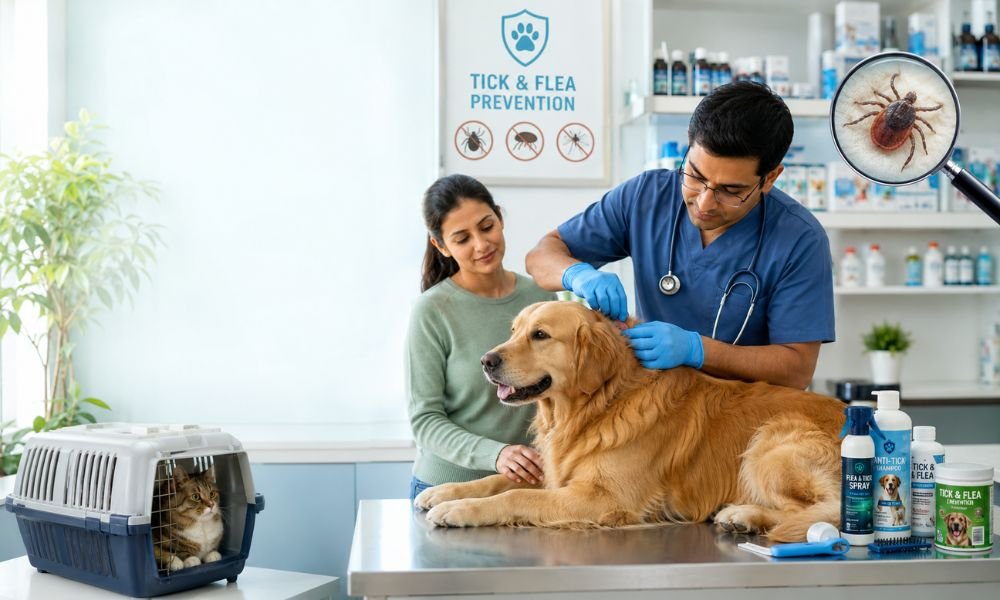 How a Veterinary Clinic in Dwarka Helps with Tick and Flea Prevention