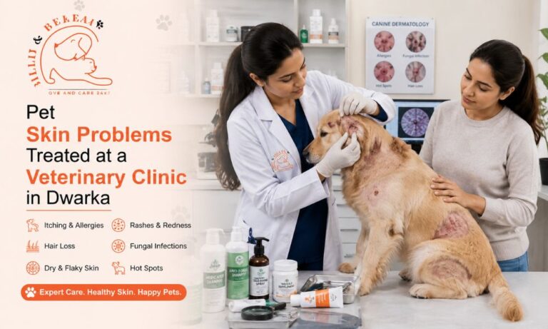Pet Skin Problems Treated at a Veterinary Clinic in Dwarka