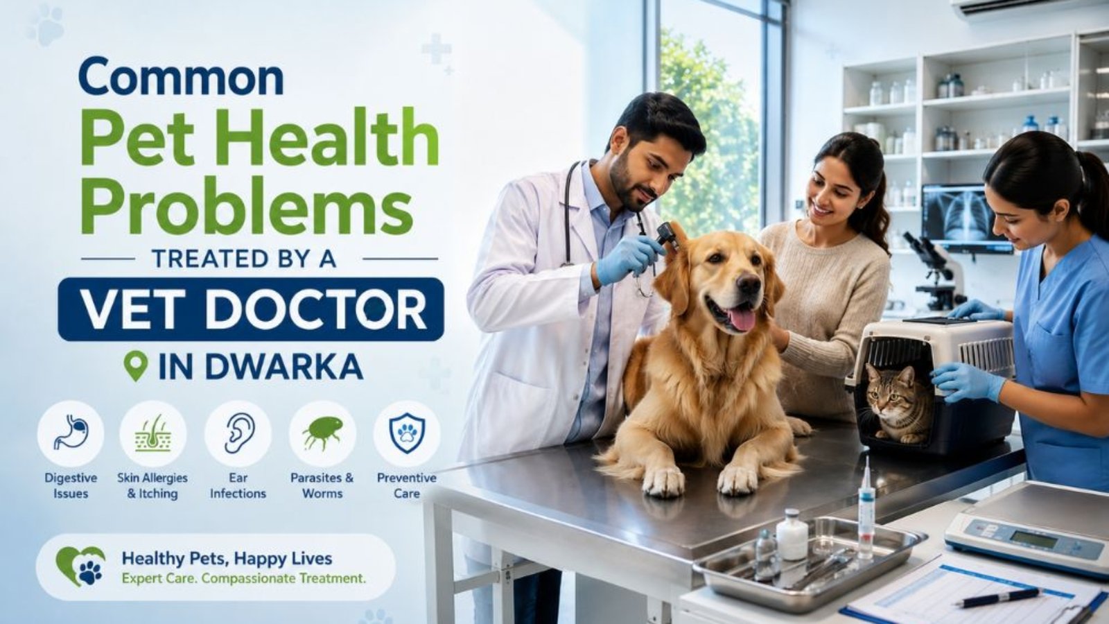 Common Pet Health Problems Treated by a Vet Doctor in Dwarka
